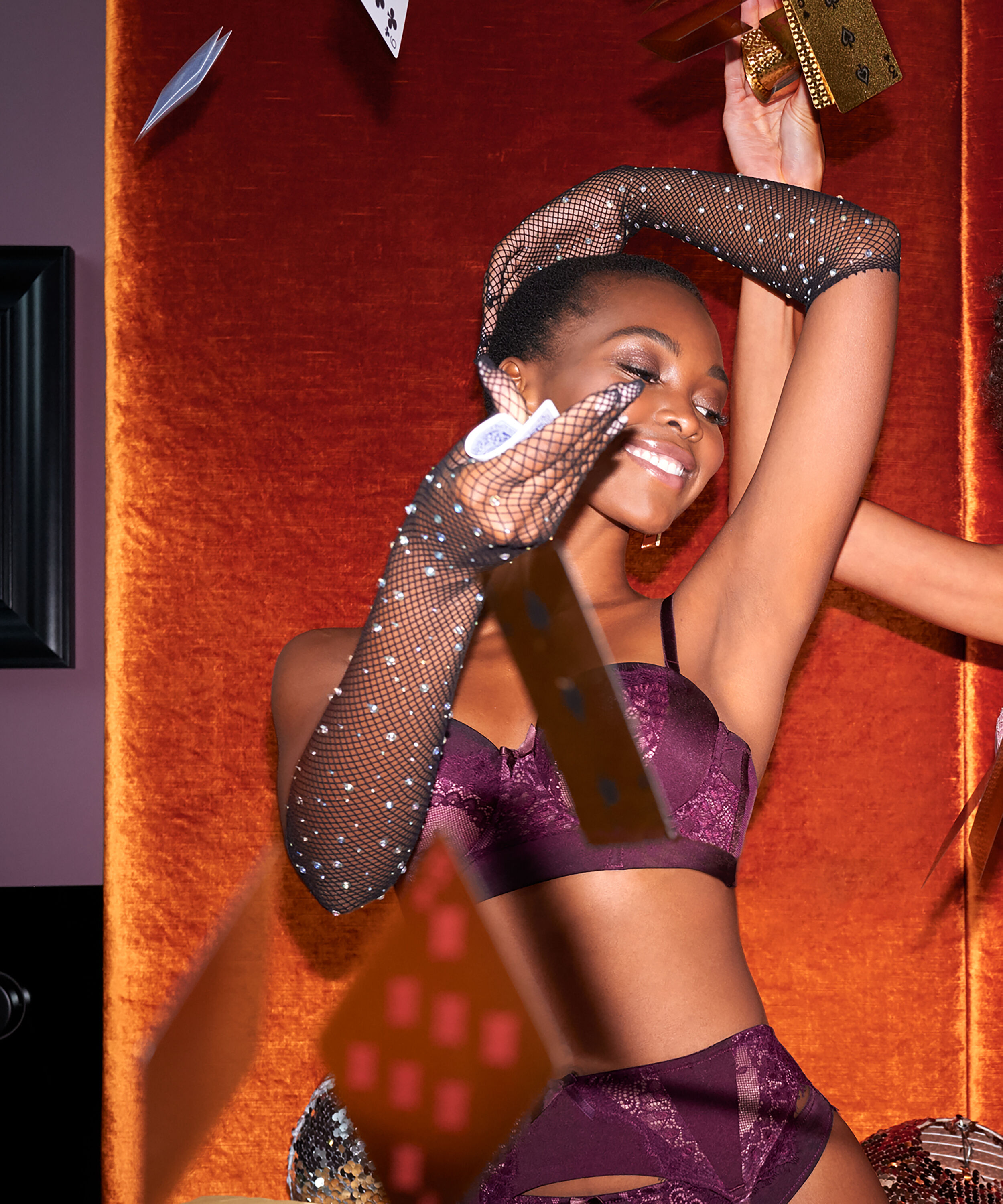 Macy padded strapless longline underwired bra, Fioletowy