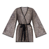 Kimono z siateczki w panterkę, Czarny
