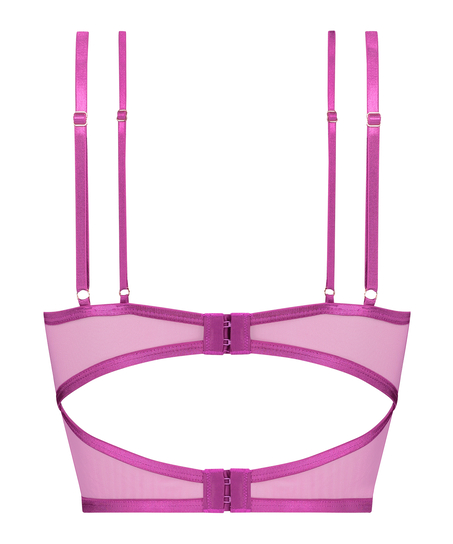Biustonosz Costance usztywniany z fiszbinami Longline, Fioletowy