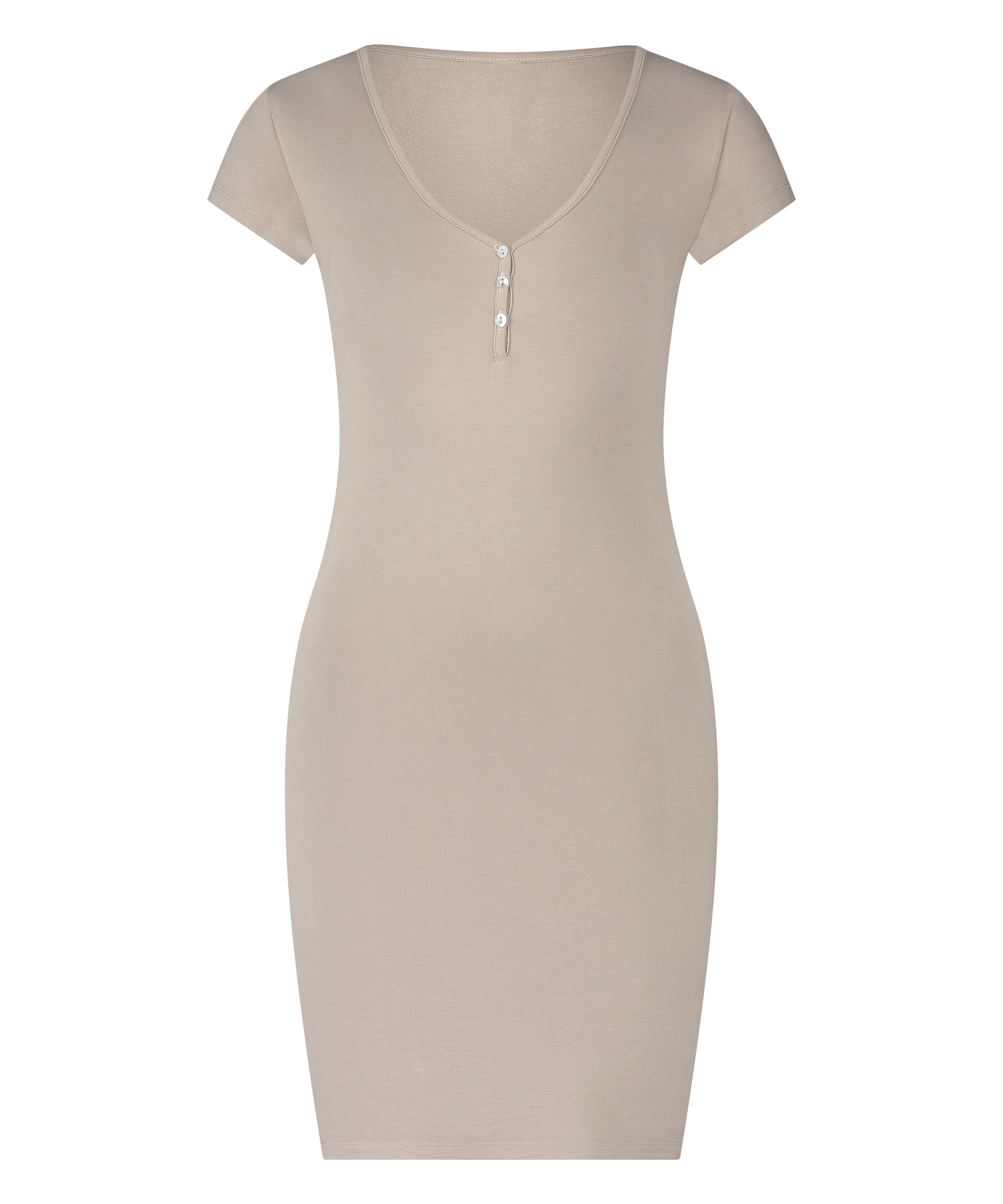 Koszula nocna Henley, Beżowy, main