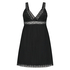 Graphic Lace slipdress, Czarny