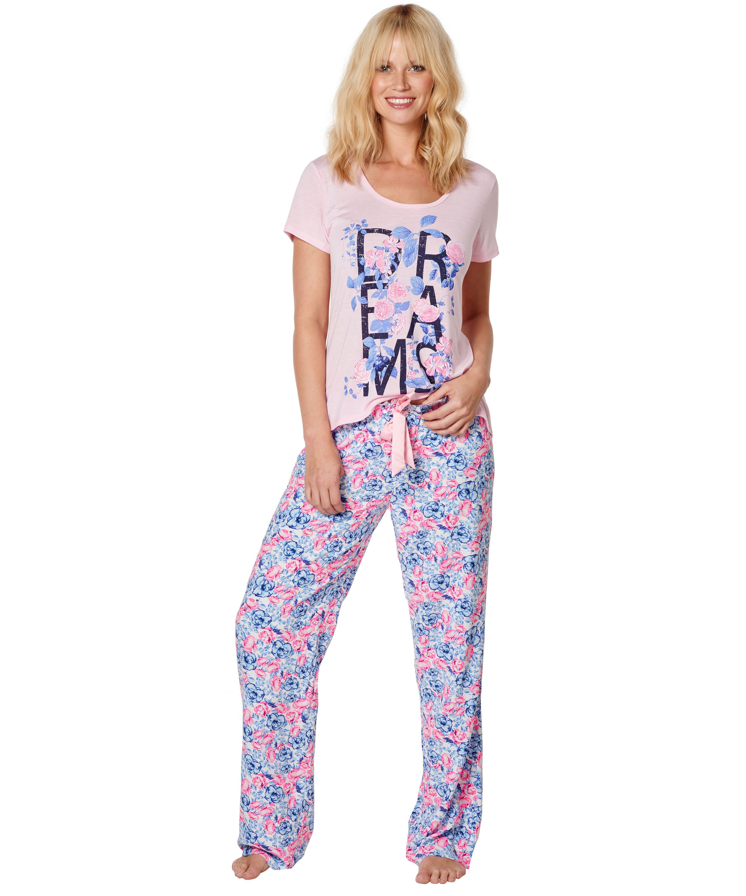 Pyjama pants Fem pants Flower, Niebieski