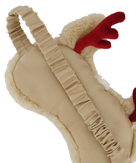 Maska do spania ze sztucznego futra, Beżowy