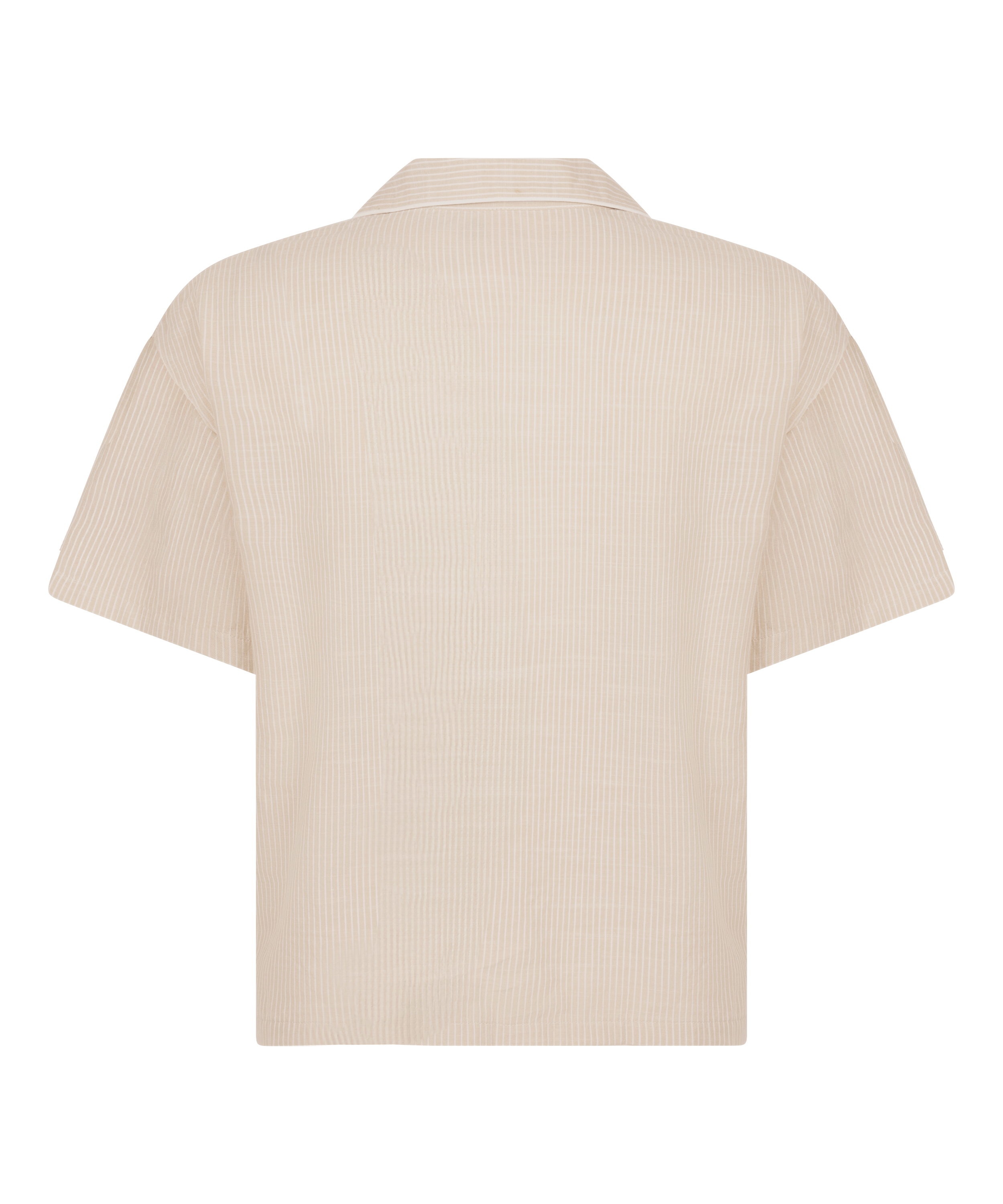 Koszula piżamowa Cotton Stripe, Beżowy, main