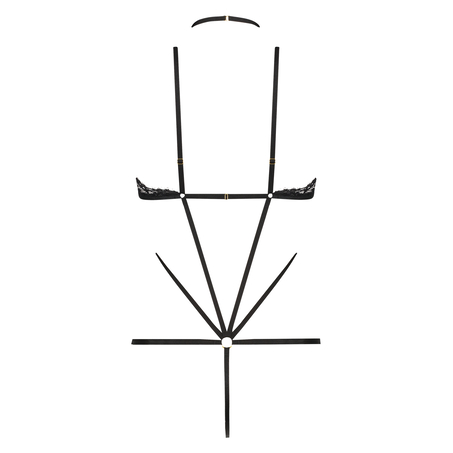 Stormy open crotch body, Czarny