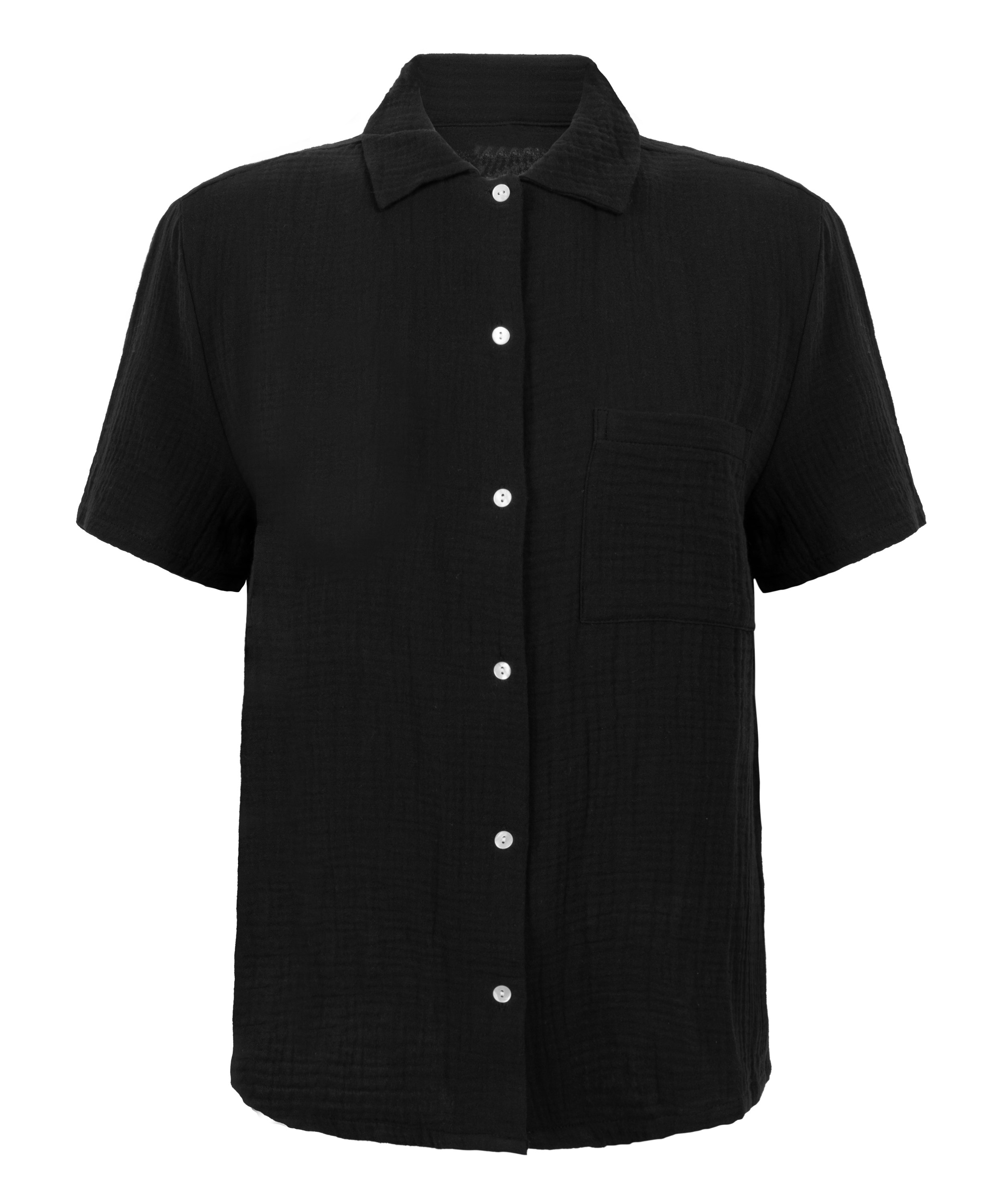 Muślinowa narzutka, Czarny, main