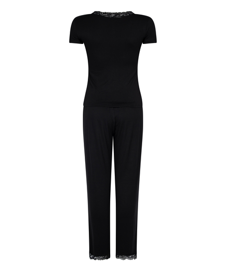 Komplet piżamowy Nanna, Czarny