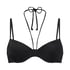 Biustonosz bikini z fiszbinami i wyści&oacute;łką Luxe, Czarny