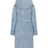 Fleece Bathrobe Short, Niebieski