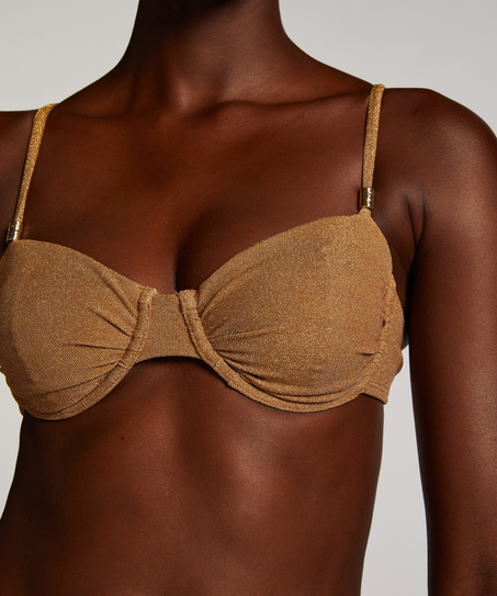Góra od bikini Goldie Shimmer, Żółty