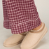 Kapcie Boot Faux Suede Stitching, Pomarańczowy