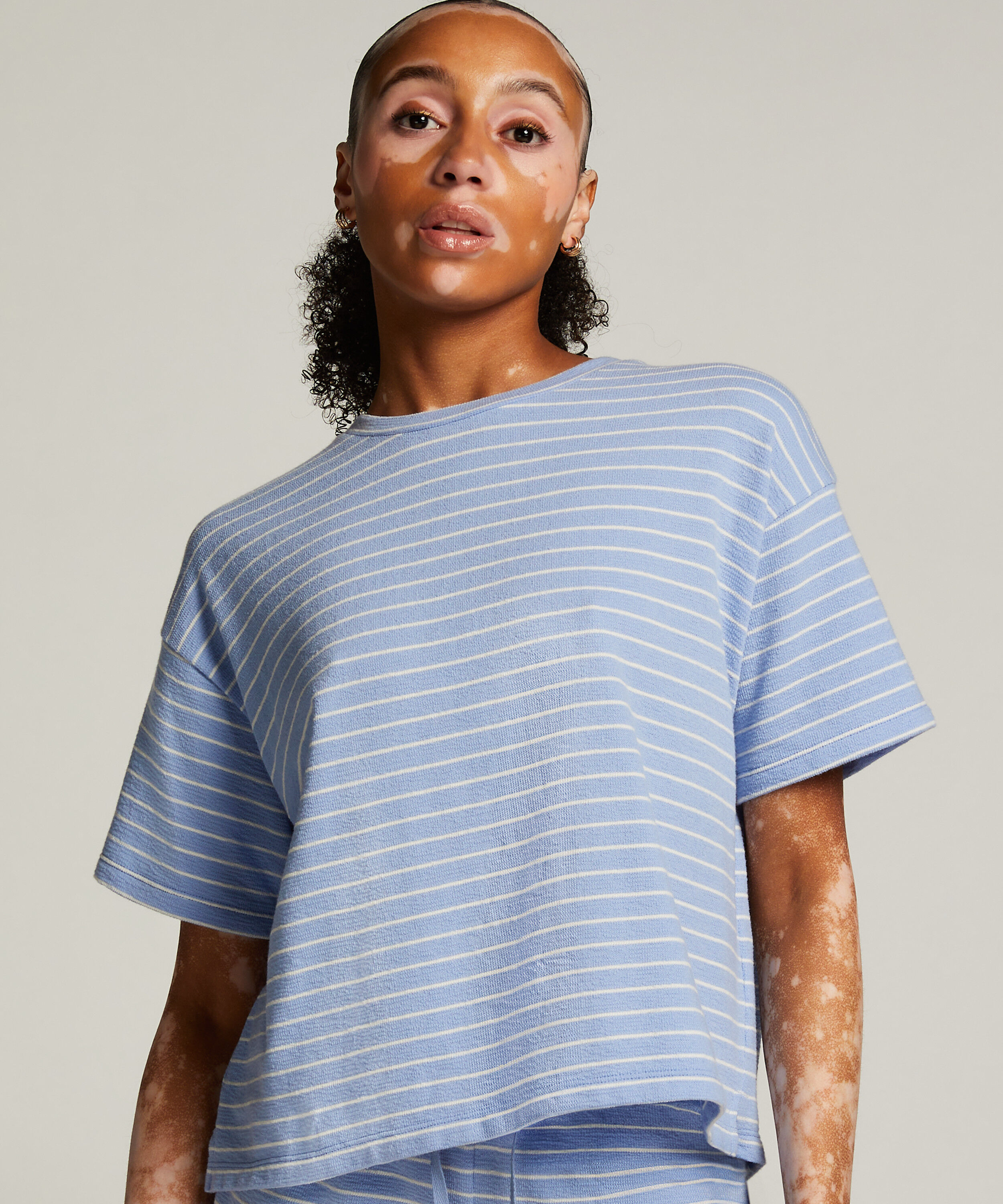 Top od piżamy, Niebieski