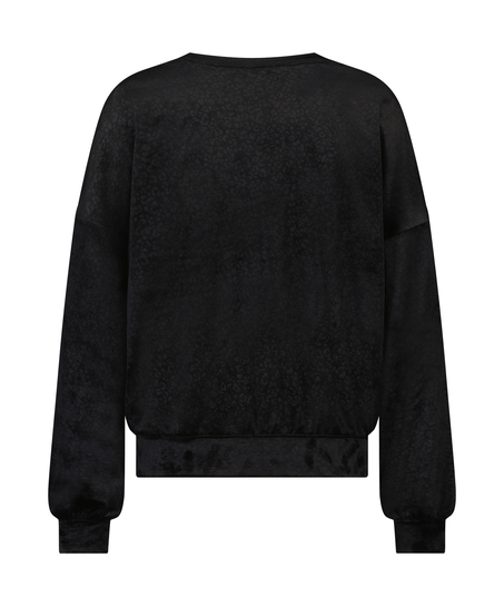 Welurowy top, Czarny