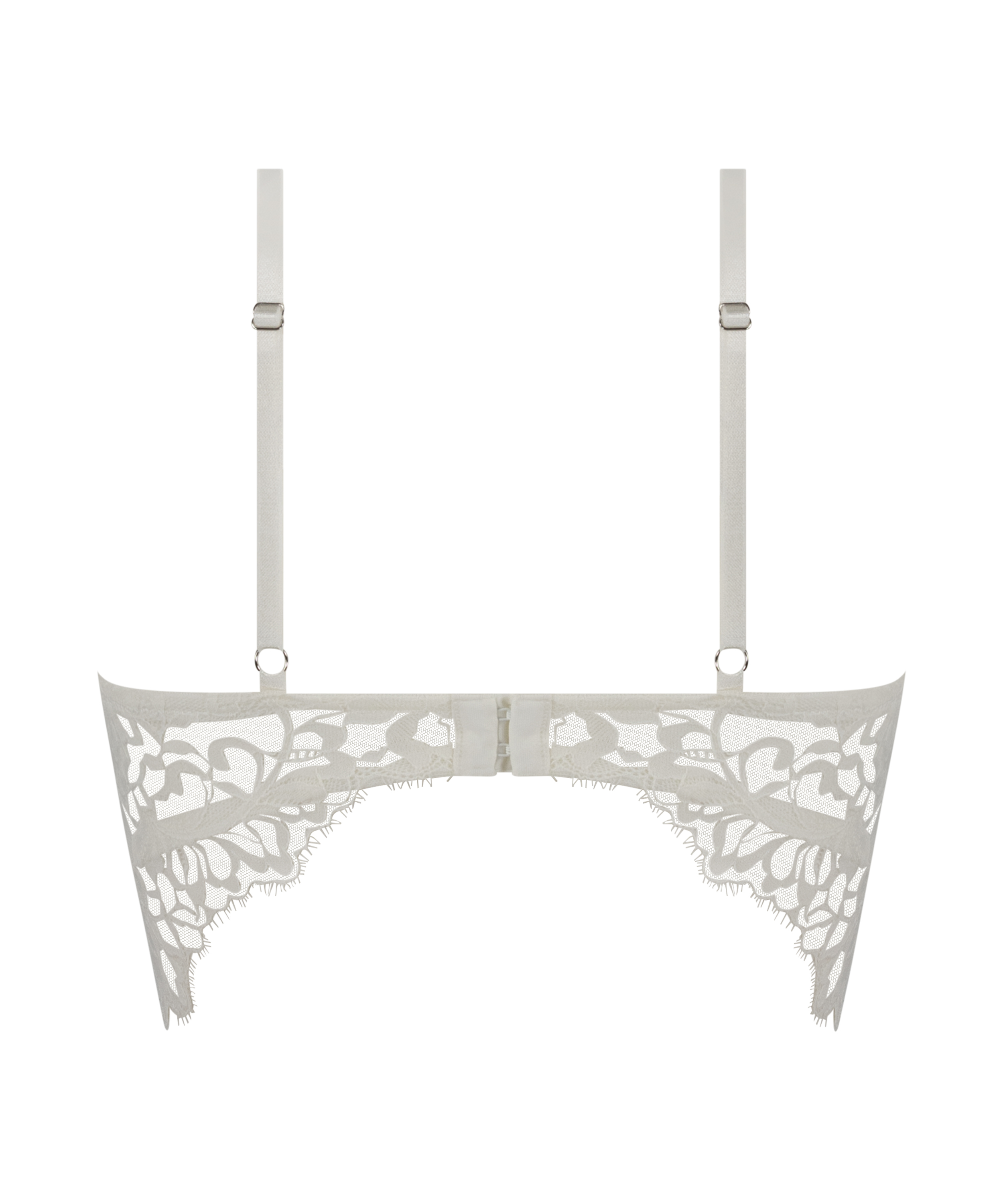 Usztywniony długi biustonosz z fiszbinami Isabella, Biały, main