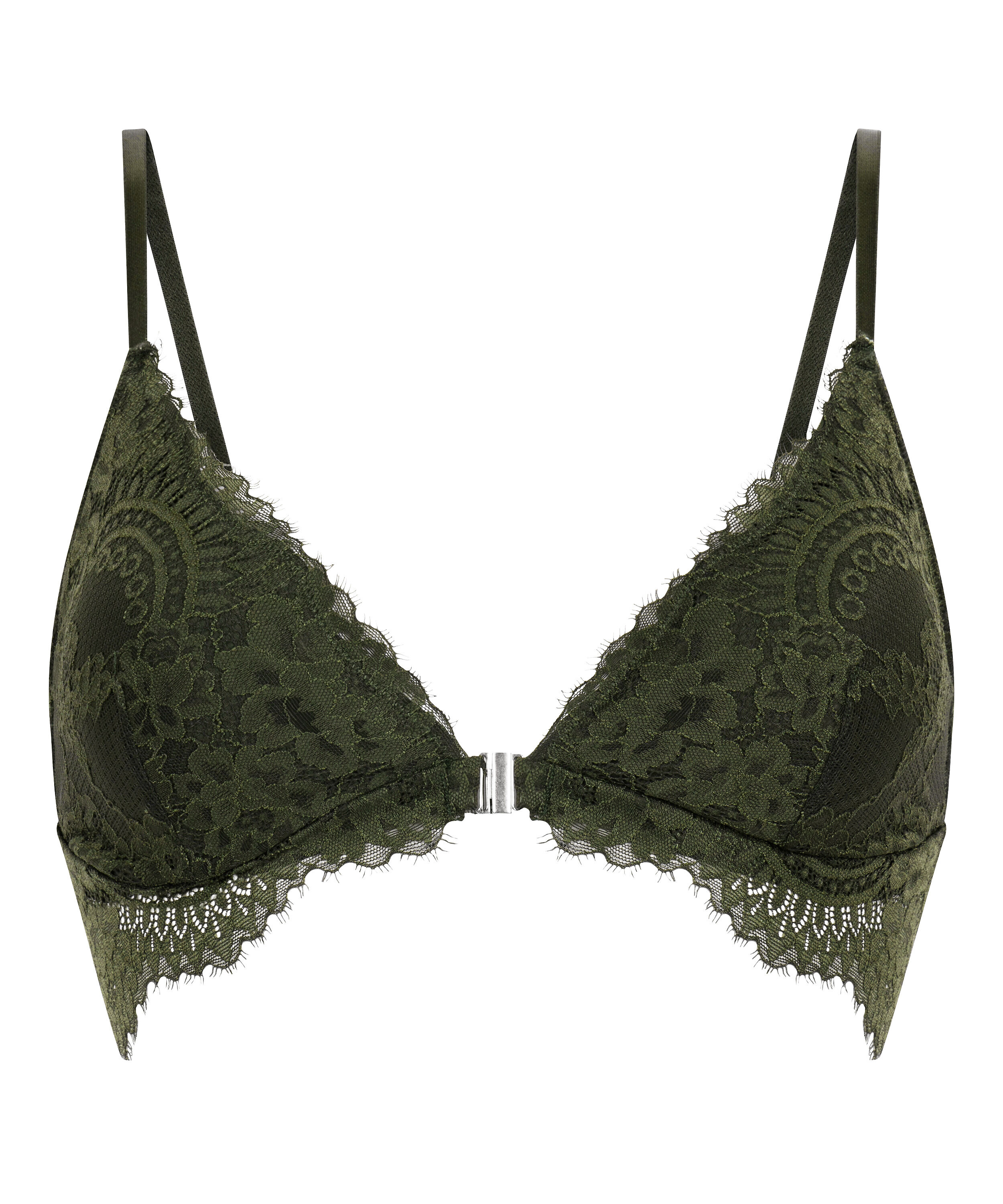 Tr&oacute;jkątny biustonosz bralette Amara, Zielony
