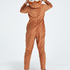 Reindeer Fleece Onesie, Brązowy