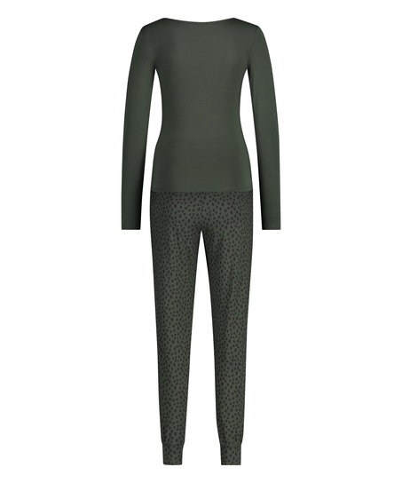 Pyjama set Leopard, Zielony