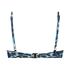 Usztywniany top bikini z fiszbinami Leo, Niebieski