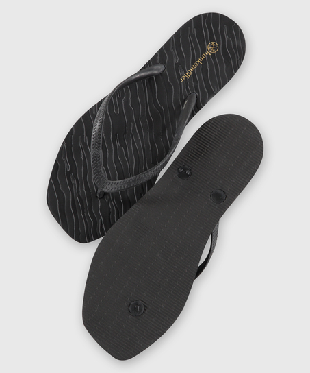 Zebra klapki japonki, Czarny