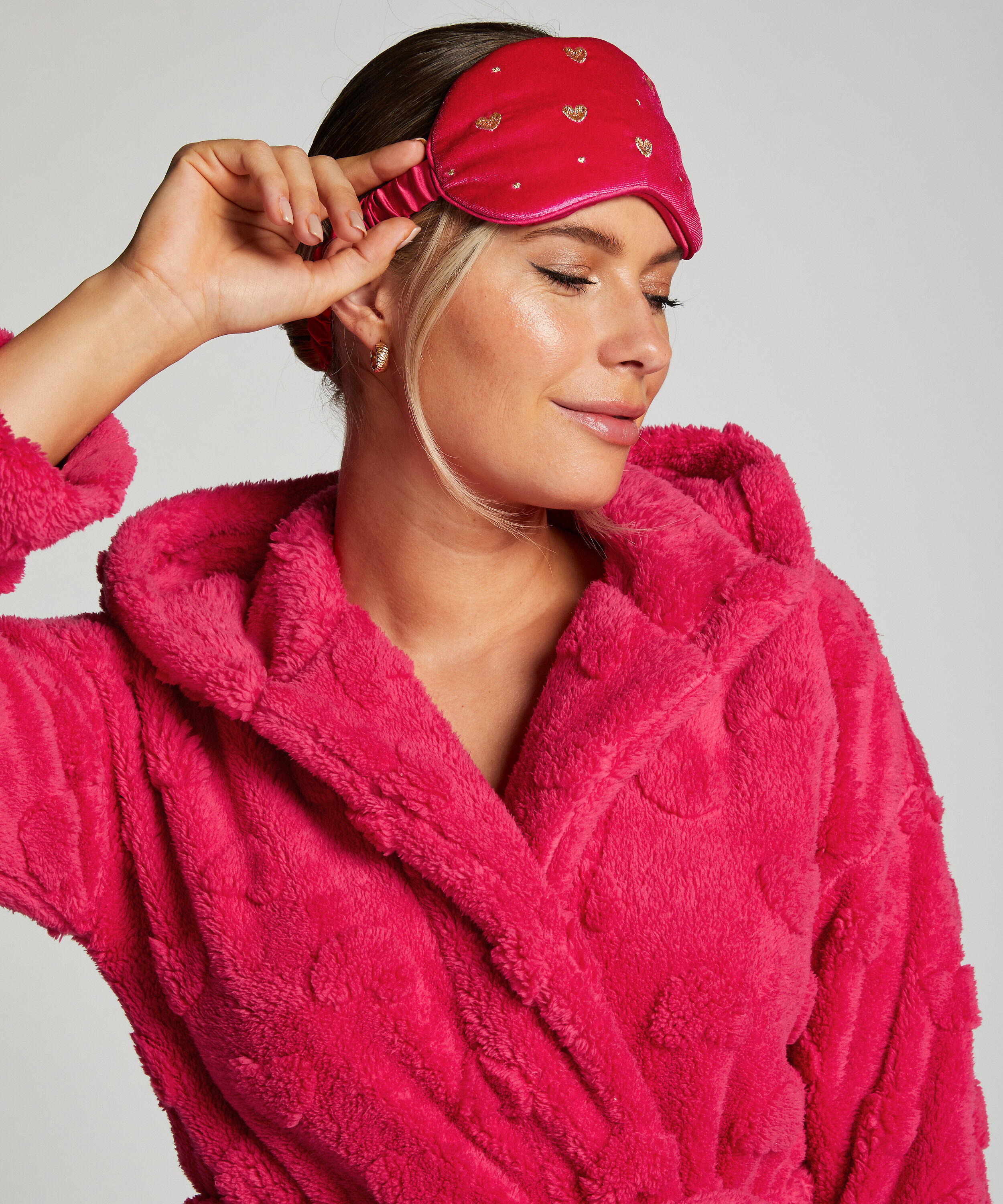 Maska do spania Velours, R&oacute;żowy