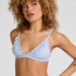 Mia Bralette - Tr&oacute;jkątny Biustonosz z Falbankami, Fioletowy