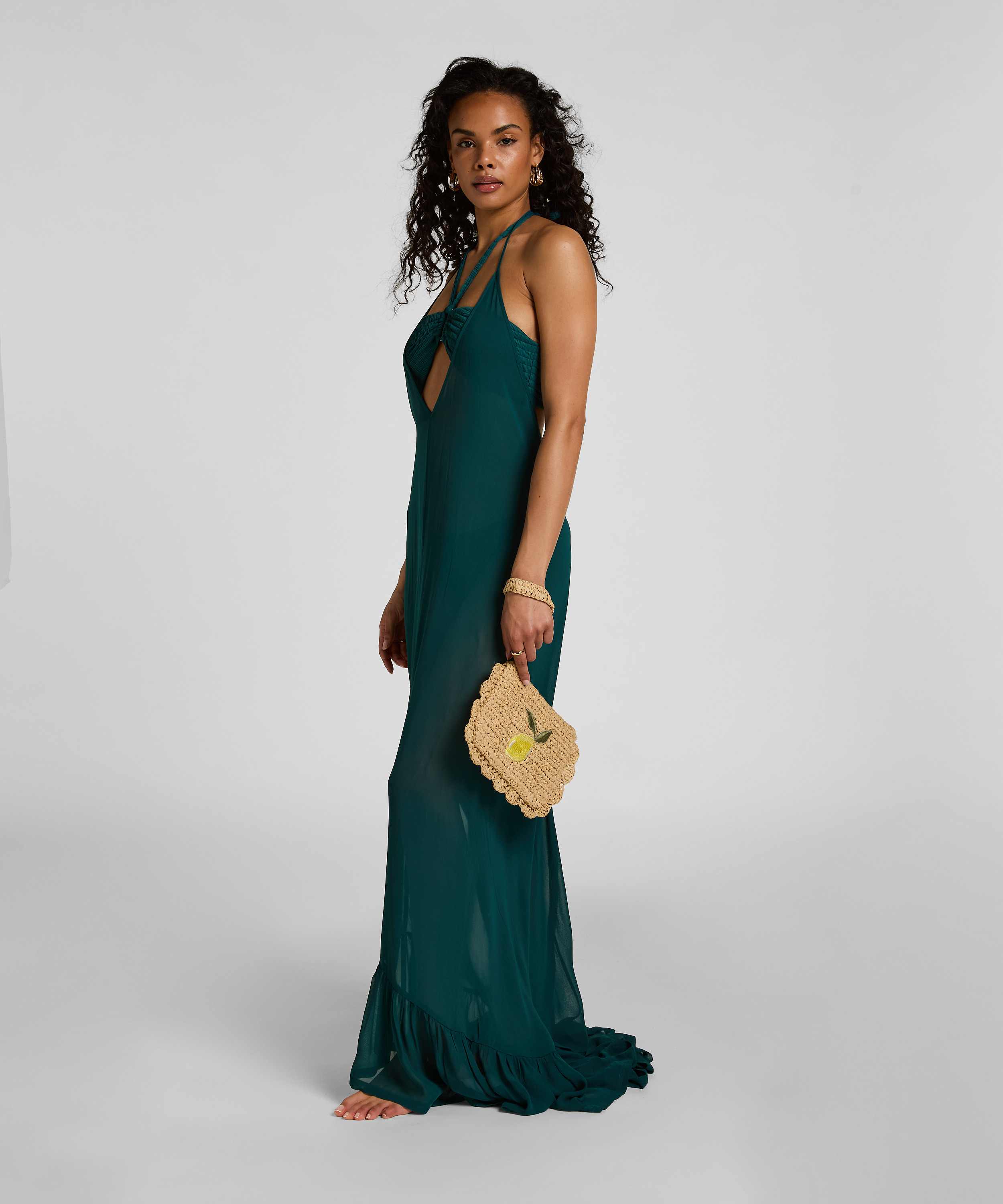 Clutch Rafia, Beżowy, main