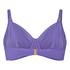 Nieusztywniona g&oacute;ra od bikini z fiszbinami Luxe, Fioletowy