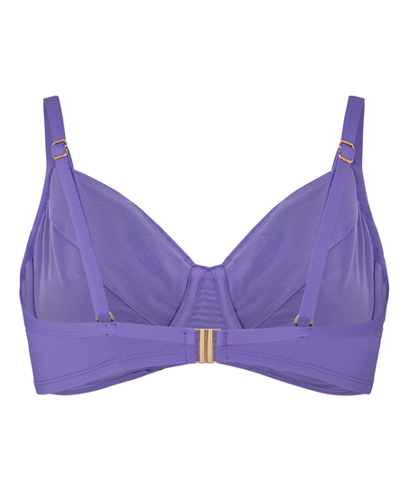 Nieusztywniona g&oacute;ra od bikini z fiszbinami Luxe, Fioletowy