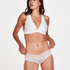 Halter racerback bralette, Biały
