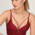 Biustonosz typu push‑up longline Tosca, Czerwony