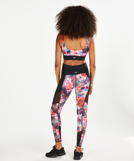 HKMX High waisted sports leggings, Czerwony