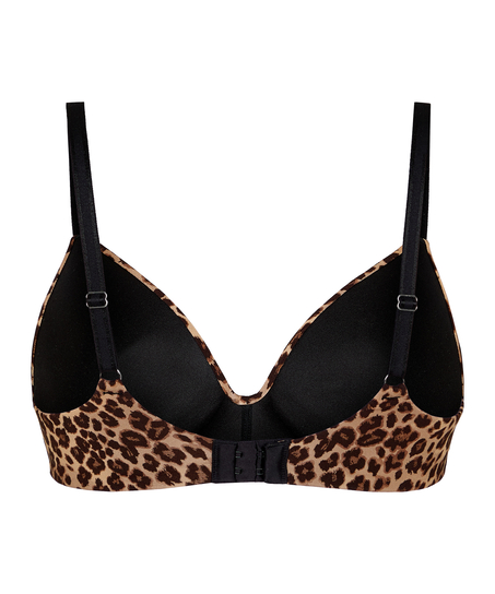 Biustonosz usztywniany bez fiszbin Mona, Brązowy