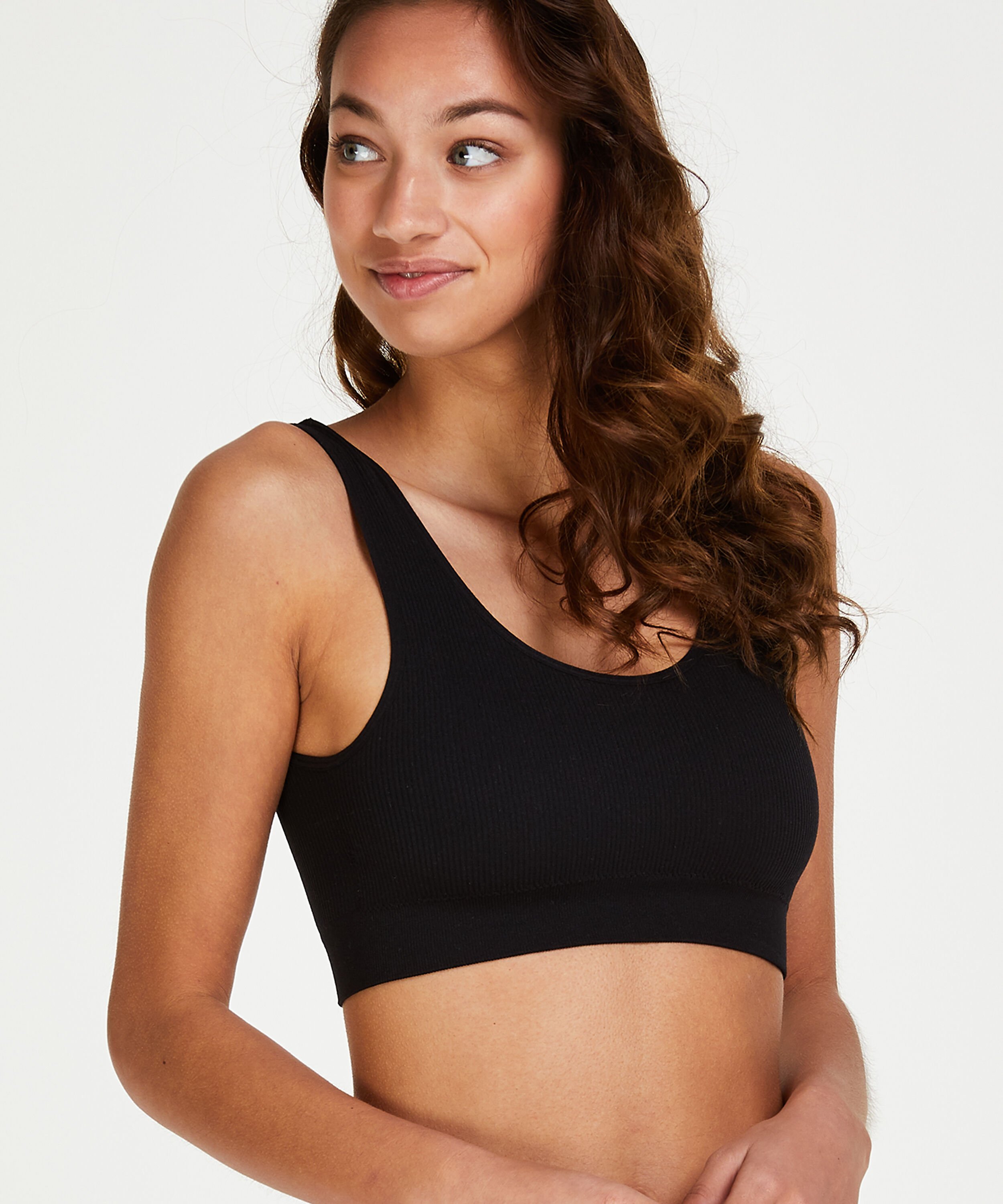 Seamless bralette, Czarny
