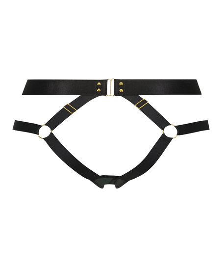 Occult majtki brazyliany z otwartym kroczem, Czarny