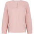 Top z tkaniny wafel Henley, R&oacute;żowy