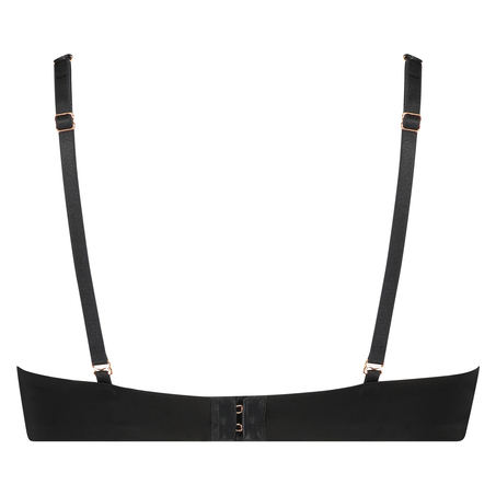 Genevieve padded half-cup underwired bra, Czarny