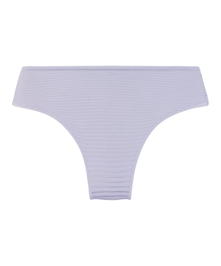 Niewidoczne pod ubraniem brazyliany z paskami i siateczką, Fioletowy