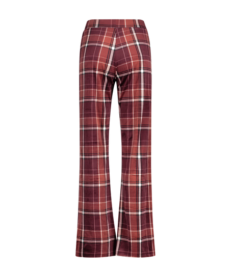 Petite Velours Pyjama Bottoms, Czerwony