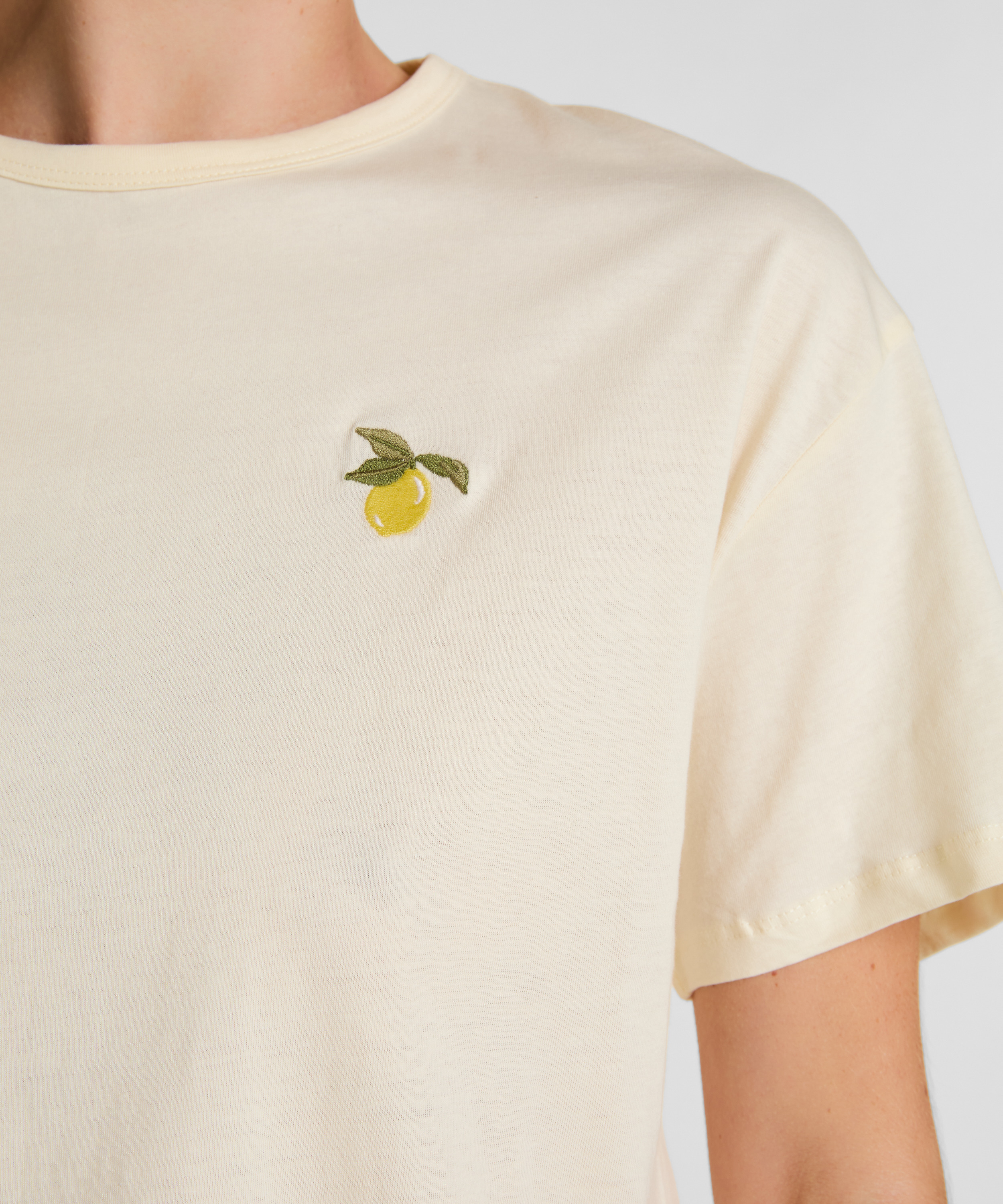 Zestaw piżamowy z bawełny, Biały, main