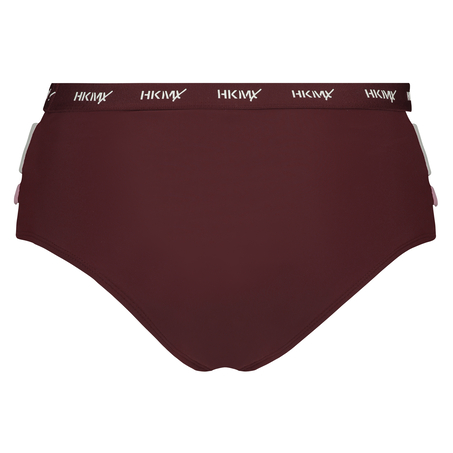 HKMX Cheeky High Bikini Bottoms, Czerwony