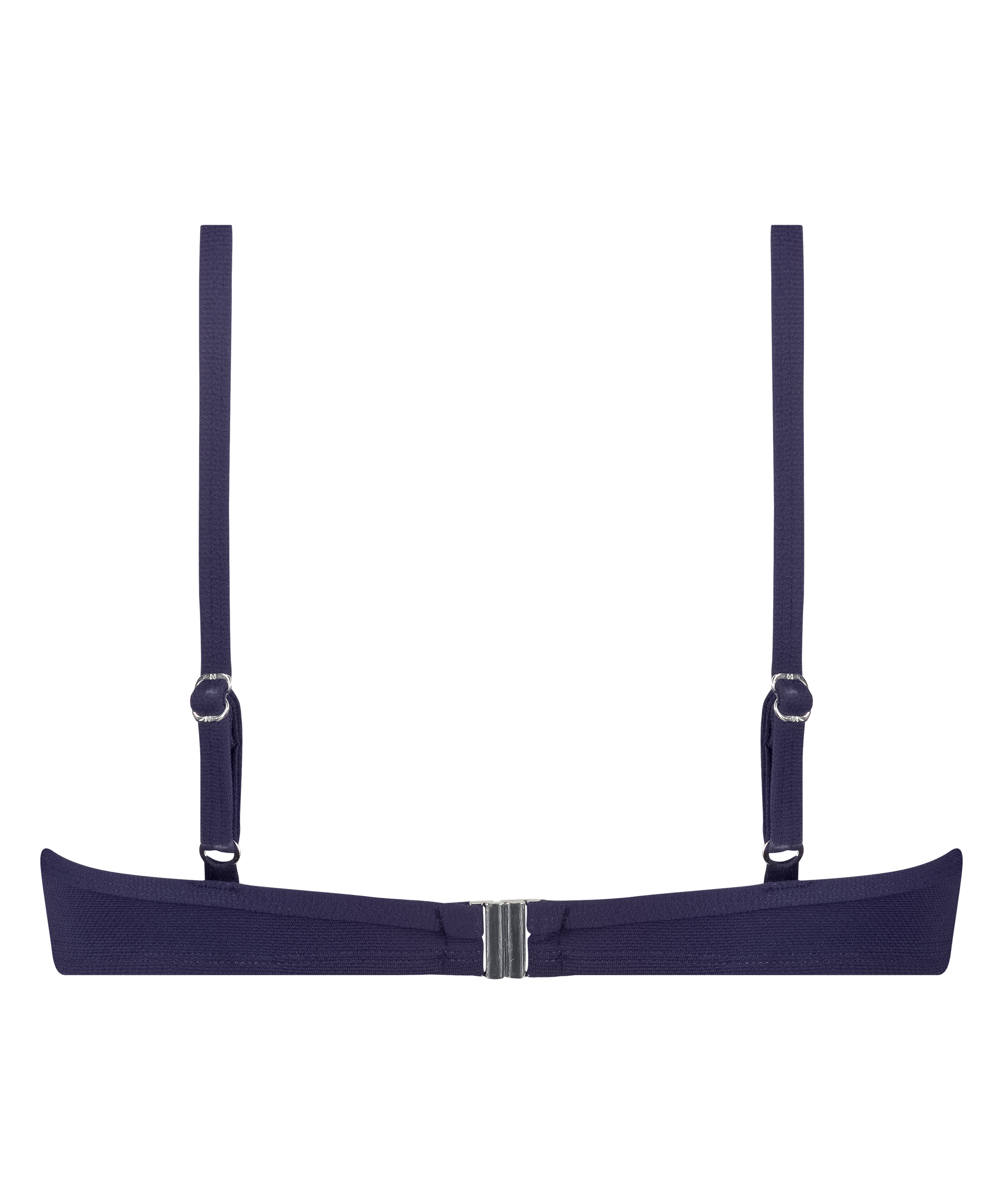 Scallop biustonosz bikini z wkładkami i fiszbinami, Niebieski, main