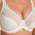 Biustonosz nieusztywniany z fiszbinami Diva, Biały