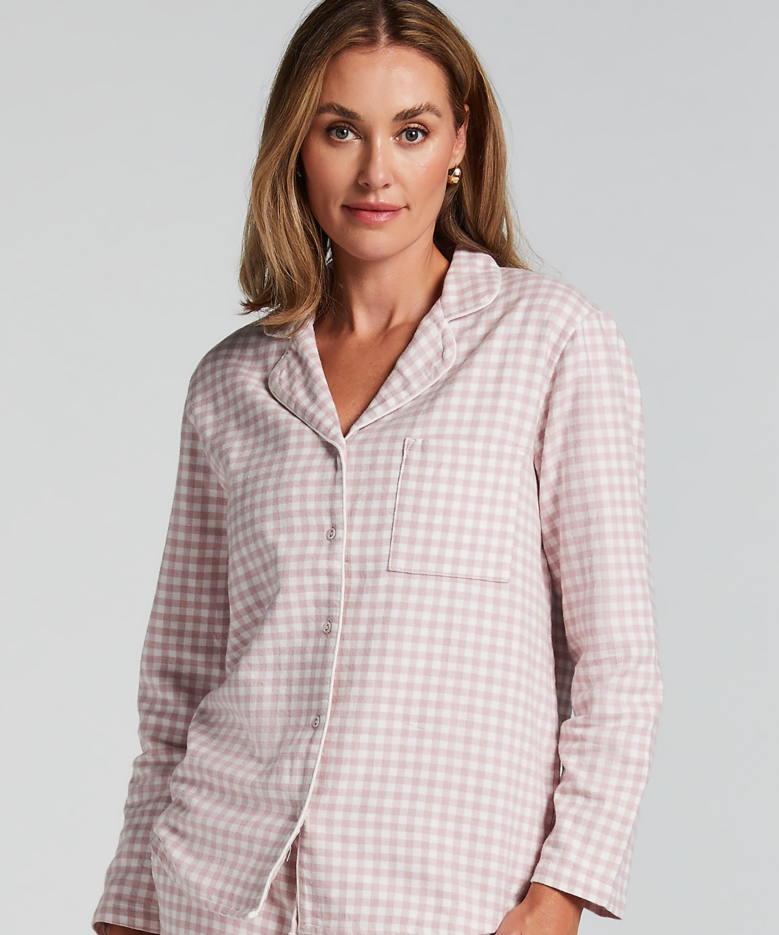Top piżamowy Flanel Essentials, Fioletowy, main