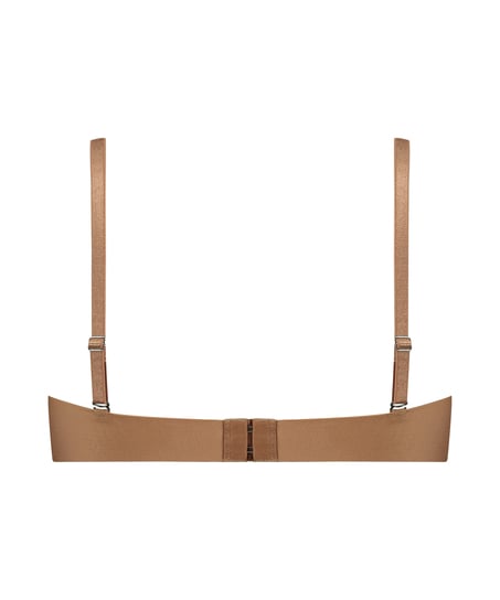 Usztywniany biustonosz z fiszbinami Jane bez ramiączek, Brązowy