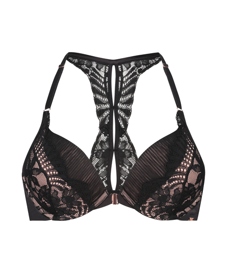 Usztywniony biustonosz push-up z fiszbinami Antonia, Czarny