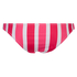 Candy Stripes Low Brazilian Bikini Bottoms , Różowy