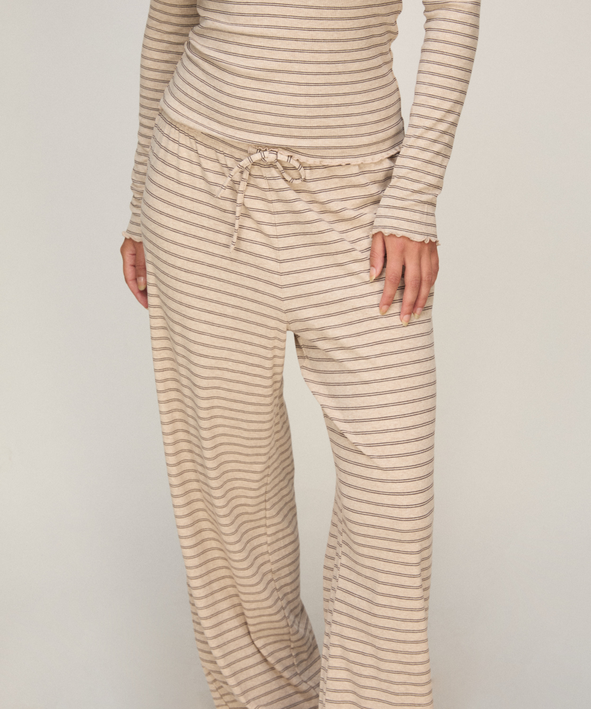Pant Stripe, Beżowy, main