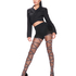 15 Denier Rajstopy Criss Cross Lurex, Czarny