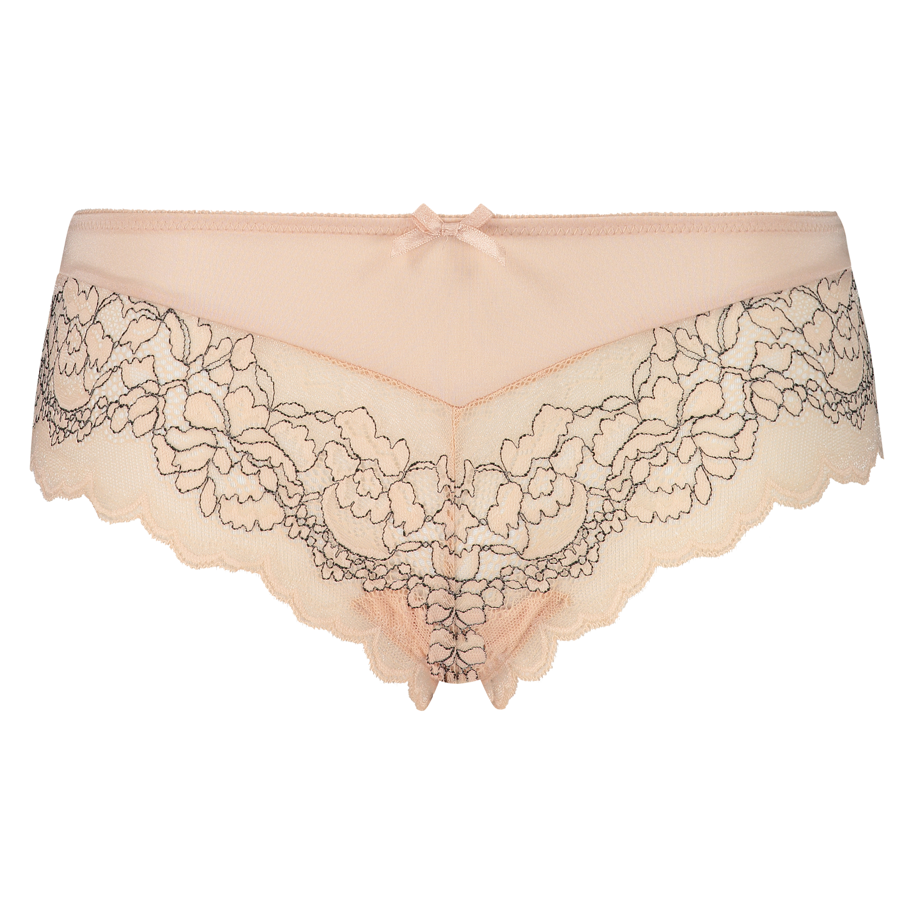 Brazyliany z koronki i mikrofibry, Beżowy, main