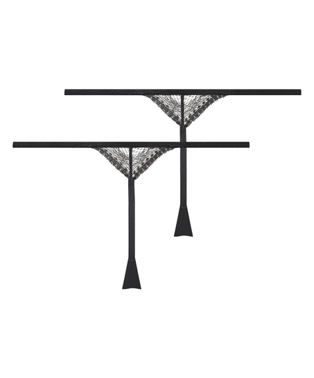 2 pary string&oacute;w Isabelle, Czarny